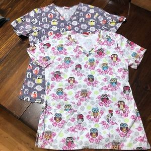 2 Dickies scrub tops